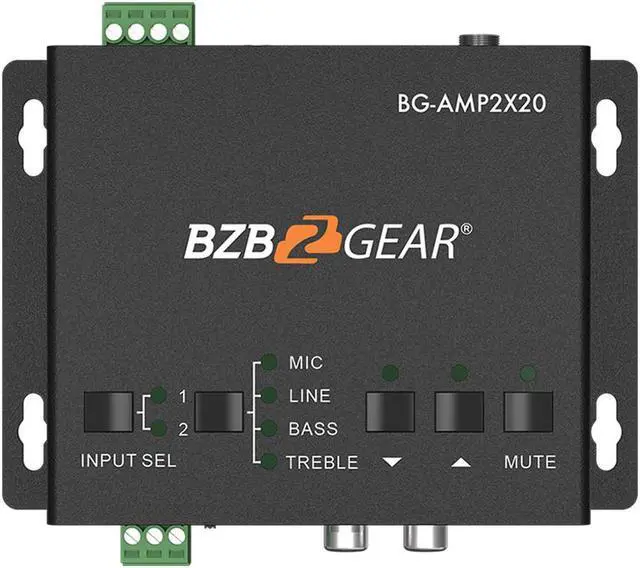 Alt view image 4 of 7 - BZBGEAR 2-Channel 40W 4/8 Ohms Stereo/Mono Audio Amplifier