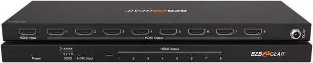 Main image of BZBGEAR 1x8 4K UHD Ultra Slim HDMI Splitter
