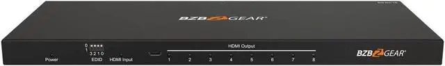 Alt view image 5 of 7 - BZBGEAR 1x8 4K UHD Ultra Slim HDMI Splitter