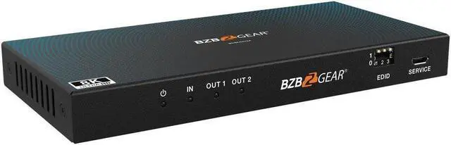 Alt view image 3 of 7 - BZBGEAR 1x2 8K UHD HDMI 2.1 Splitter with Auto Downscaling/Audio De-Embedding (8K60/4K120 and VRR/FVA/ALLM Support)