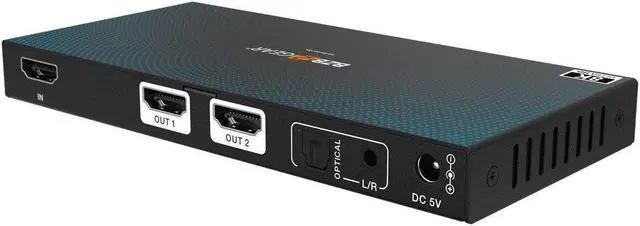 Alt view image 2 of 7 - BZBGEAR 1x2 8K UHD HDMI 2.1 Splitter with Auto Downscaling/Audio De-Embedding (8K60/4K120 and VRR/FVA/ALLM Support)