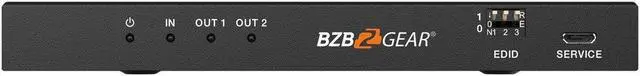 Alt view image 7 of 7 - BZBGEAR 1x2 8K UHD HDMI 2.1 Splitter with Auto Downscaling/Audio De-Embedding (8K60/4K120 and VRR/FVA/ALLM Support)