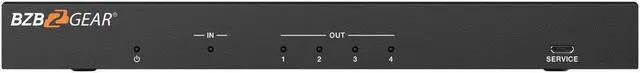 Alt view image 4 of 7 - BZBGEAR 1x4 8K UHD HDMI 2.1 Splitter with Auto Downscalling/Audio De-embedder (8K60/4K120 and VRR/FVA/ALLM Support)