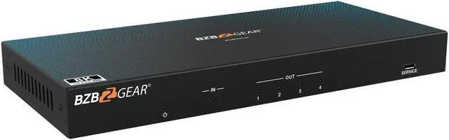 Alt view image 7 of 7 - BZBGEAR 1x4 8K UHD HDMI 2.1 Splitter with Auto Downscalling/Audio De-embedder (8K60/4K120 and VRR/FVA/ALLM Support)