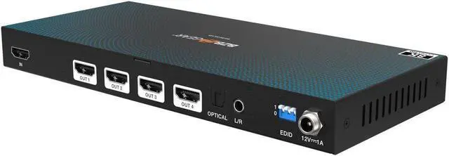 Alt view image 3 of 7 - BZBGEAR 1x4 8K UHD HDMI 2.1 Splitter with Auto Downscalling/Audio De-embedder (8K60/4K120 and VRR/FVA/ALLM Support)