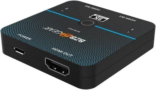 Alt view image 4 of 7 - BZBGEAR 2x1 8K UHD Ultra Slim HDMI 2.1 Switcher (8K60/4K120Hz 4:4:4 and VRR/FVA/ALLM Support)