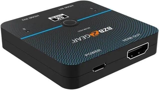 Alt view image 2 of 7 - BZBGEAR 2x1 8K UHD Ultra Slim HDMI 2.1 Switcher (8K60/4K120Hz 4:4:4 and VRR/FVA/ALLM Support)