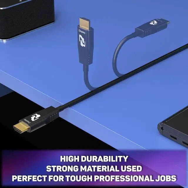 Alt view image 3 of 7 - BZBGEAR 8K UHD HDMI 2.1 48Gbps Active Optical Cable - 10m/33ft