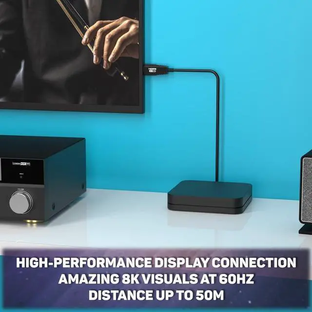 Alt view image 6 of 7 - BZBGEAR 8K UHD HDMI 2.1 48Gbps Active Optical Cable - 10m/33ft