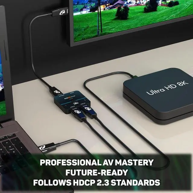 Alt view image 5 of 7 - BZBGEAR 8K UHD HDMI 2.1 48Gbps Active Optical Cable - 10m/33ft