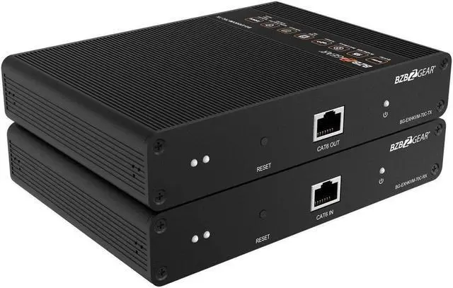 Alt view image 2 of 7 - BZBGEAR 4K UHD HDMI/KVM Extender Over Cat5e/6 with Zero Latency and HDR/ARC Support up to 230ft
