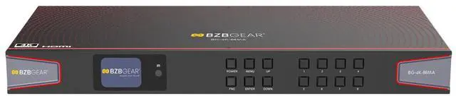 Alt view image 2 of 7 - BZBGEAR 8x8 4K UHD HDMI 2.0 Matrix Switcher with Audio De-embedding and Independent Routing (4K60 - 4:4:4 and HDR Support)