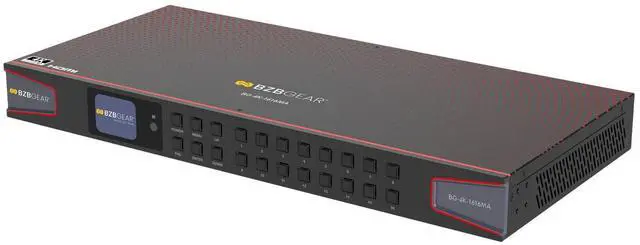 Alt view image 5 of 7 - BZBGEAR 16x16 4K UHD HDMI 2.0 Matrix Switcher with Audio De-embedding and Independent Routing (4K60 - 4:4:4 and HDR Support)