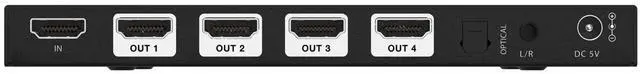 Alt view image 3 of 7 - BZBGEAR 1x4 8K UHD HDMI 2.1 48Gbps Splitter with Auto Downscaling/Audio De-Embedding (8K60/4K120 and VRR/ALLM/QMS/QFT/SBTM Support)