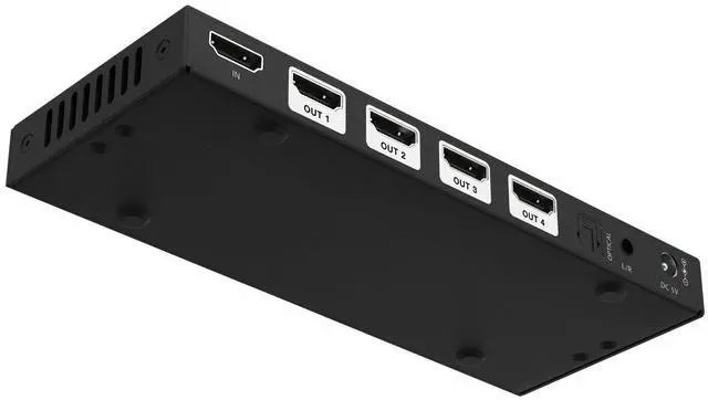 Alt view image 6 of 7 - BZBGEAR 1x4 8K UHD HDMI 2.1 48Gbps Splitter with Auto Downscaling/Audio De-Embedding (8K60/4K120 and VRR/ALLM/QMS/QFT/SBTM Support)