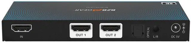 Alt view image 5 of 7 - BZBGEAR 1x2 8K UHD HDMI 2.1 48Gbps Splitter with Auto Downscaling/Audio De-Embedding (8K60/4K120 and VRR/FVA/ALLM Support)