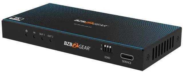Alt view image 3 of 7 - BZBGEAR 1x2 8K UHD HDMI 2.1 48Gbps Splitter with Auto Downscaling/Audio De-Embedding (8K60/4K120 and VRR/FVA/ALLM Support)