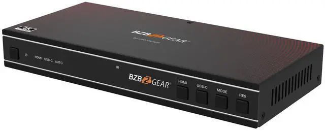 Alt view image 5 of 7 - BZBGEAR 2x2 4K UHD HDMI/USB-C Switcher and Video Wall Controller with Audio De-embedding