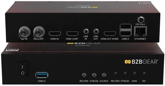 Main image of BZBGEAR 1 Channel SDI/HDMI Encoder/Decoder/Recorder with Audio/USB 3.0 for Storage plus NDI Support