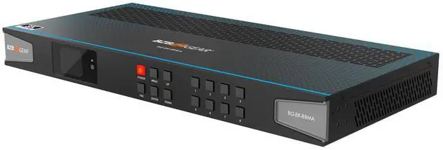 Alt view image 8 of 13 - BZB GEAR BG-8K-88MA 8x8 8K 48Gbps HDMI 2.1 Matrix Switcher with Scaler