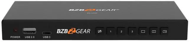Alt view image 2 of 7 - BZBGEAR 3-Port 4K UHD USB/HDMI Camera Video Selector and Mixer