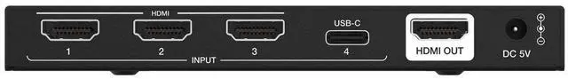 Alt view image 5 of 7 - BZBGEAR 4x1 8K UHD HDMI/USB-C 2.1 Switcher (8K60/4K120Hz 4:4:4 VRR/ALLM/QMS/QFT/SBTM Support)