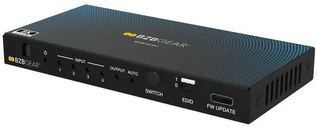 Alt view image 6 of 7 - BZBGEAR 4x1 8K UHD HDMI/USB-C 2.1 Switcher (8K60/4K120Hz 4:4:4 VRR/ALLM/QMS/QFT/SBTM Support)