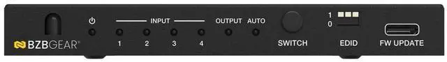 Alt view image 4 of 7 - BZBGEAR 4x1 8K UHD HDMI/USB-C 2.1 Switcher (8K60/4K120Hz 4:4:4 VRR/ALLM/QMS/QFT/SBTM Support)