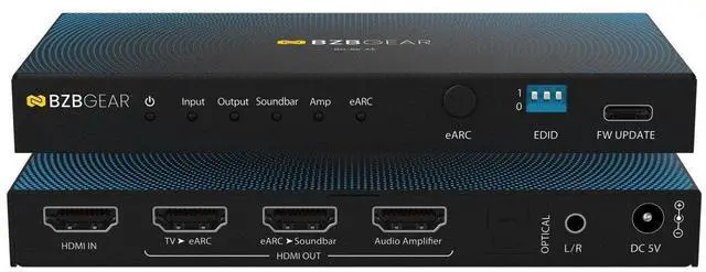 Main image of BZBGEAR 8K HDMI 2.1 eARC Audio to AV Receiver/Soundbar/Amplifier Converter/Adapter with CEC/EDID Support