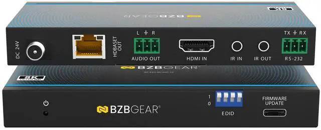 Alt view image 2 of 7 - BZBGEAR 8K UHD HDMI HDBaseT Long Range Extender with Bi-directional IR/RS-232/CEC up to 490ft