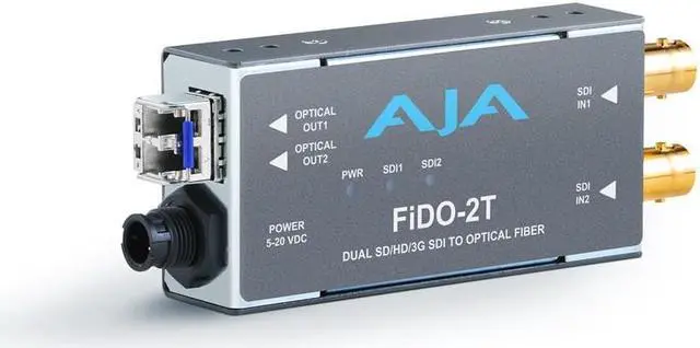 Alt view image 2 of 5 - AJA Video Systems - FIDO-2T - Dual channel SDI to LC Fiber extender up to 10km