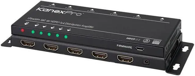 Main image of KanexPro - SP-1X4SL18G - KanexPro UltraSlim 4K HDMI 1X4 Splitter w/ 4:4:4 Color Space & 18G - 4096 x 2160 - 32.81 ft