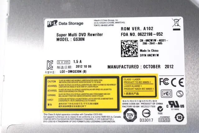 Alt view image 3 of 3 - Dell GS30N Laptop CD/DVD-RW Burner ReWriter Slot Load SATA Drive NCW1W 0NCW1W CN-0NCW1W For DELL Precision M4600