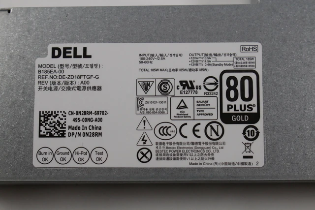 Alt view image 6 of 6 - Dell OptiPlex 9030 Inspiron 5348 AIO 185W Power Supply Unit B185EA-00 N28RM 0N28RM CN-0N28RM