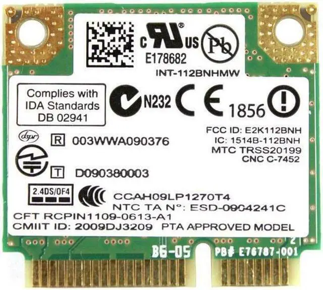 Main image of Genuine Intel Centrino Wireless-N WiFi 112BNHMW 593530-001 V830R 0V830R CN-0V830R 572520-001