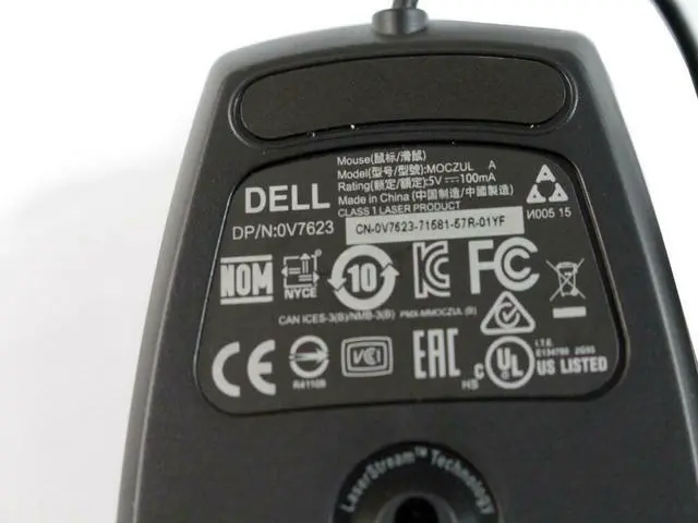 Alt view image 4 of 4 - Dell Premium USB Optical Mouse With Scroll Wheel M-UAV-DEL8 V7623 0V7623 CN-0V7623 J660D J661D NEW