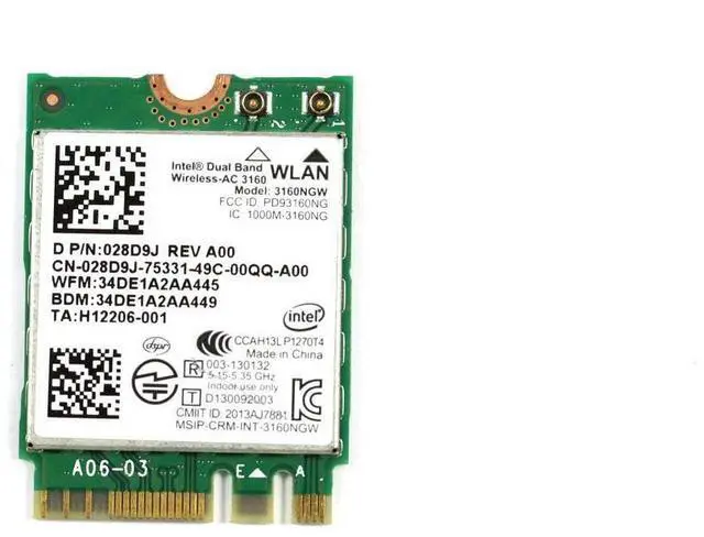 Main image of New Dell Inspiron 15 5547 Intel Dual BAND Wireless WiFi Card CN-028D9J 028D9J 28D9J