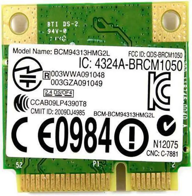 Alt view image 2 of 2 - New Dell BCM94313HMG2L Wireless MINI WLAN WIFI Network Card WHDPC K5Y6D 0K5Y6D CN-0K5Y6D