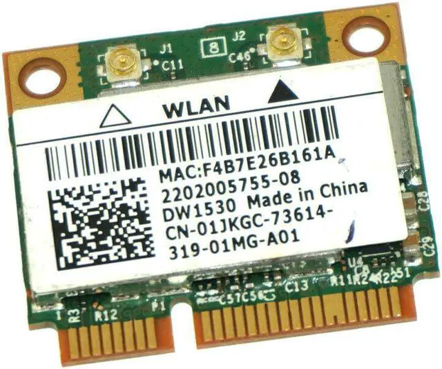 Main image of Genuine Dell OEM Optiplex 7010 9010 Wifi Card Half-Height Mini-PCI 802.11abgn 1JKGC 01JKGC CN-01JKGC DW1530