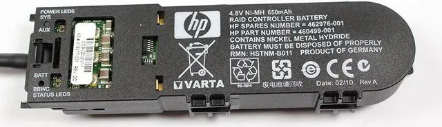 Alt view image 5 of 6 - New HP Smart Array 650mAh 4.8V Battery Module 462976-001 460499-001