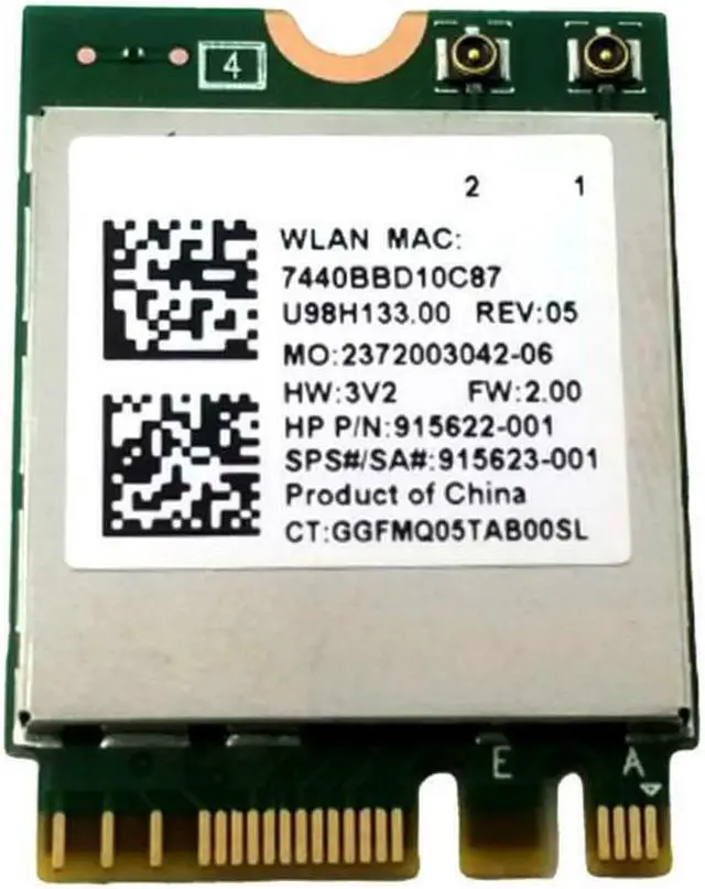 Alt view image 2 of 3 - New HP Stream 14-cb113wm 14-CB Realtek Wireless Wifi WLAN 915622-001 915623-001 110 924813-855