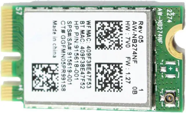 Alt view image 4 of 5 - HP Notebook 15-BW 15-BW008CA 17-AK Series Realtek RTL8723DE Laptop Wi-Fi Wireless Bluetooth Card AW-NB274NF 915618-001 927230-855 915619-001