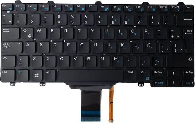 Main image of Dell Latitude E7250 E5250 Spanish 83 keys QWERTY Laptop Keyboard W/Backlight PK1313O1B21 NSK-LMABC 1E 48G8Y 048G8Y CN-048G8Y