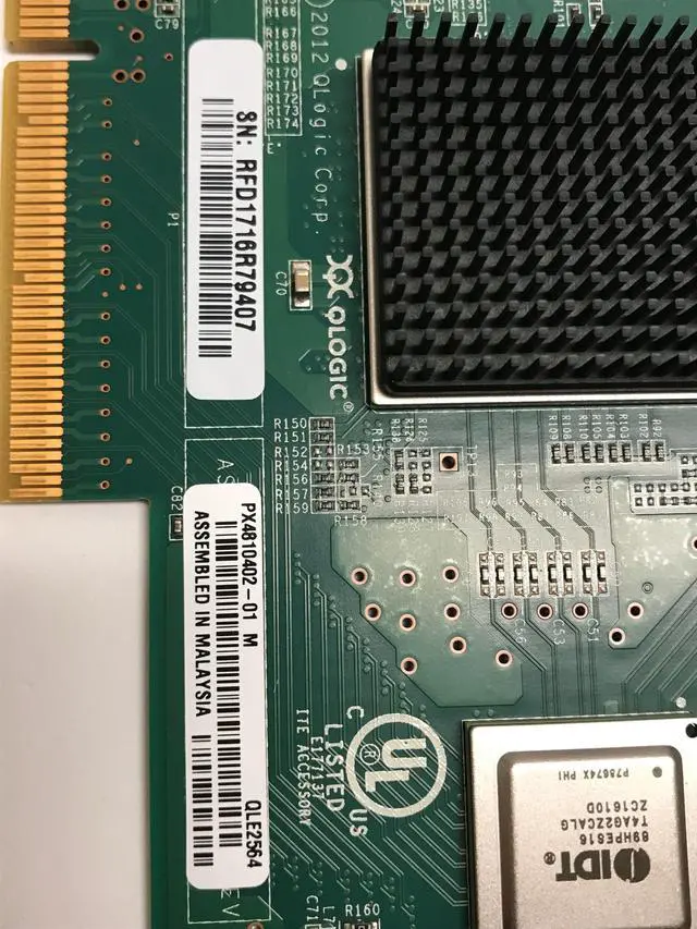 Alt view image 5 of 13 - Qlogic QLE2564 PCI-E x 8 Transfer Speed 8Gb Transfer Rate PCI-E Interface 4 Port Fiber Channel Host Bus Adapter PX4810402-01