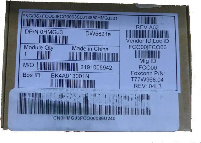 Alt view image 4 of 5 - Dell Latitude 5420 Rugged DW5821e Snapdragon X20 4G Wireless Networking Card 1Gbps M.2 NGFF HMGJ3 0HMGJ3 CN-HMGJ3 T77W968 A02 DW5821e