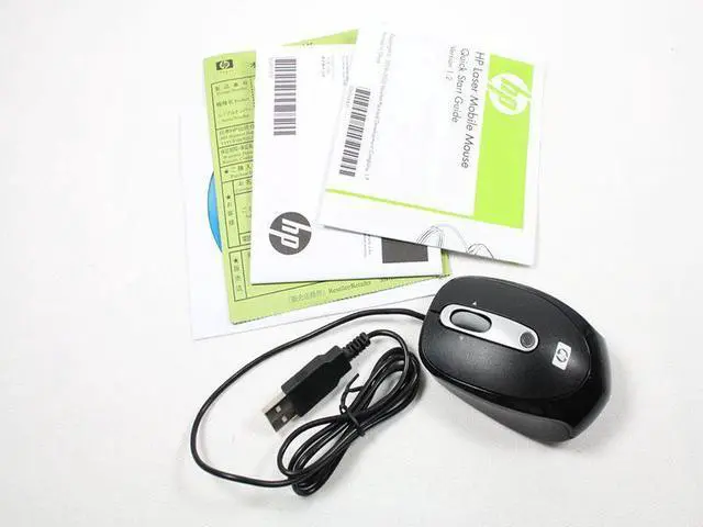 Alt view image 2 of 8 - Genuine HP Compaq BZ023AA USB Mobile Laser Mouse Black 634652-001 498105-001