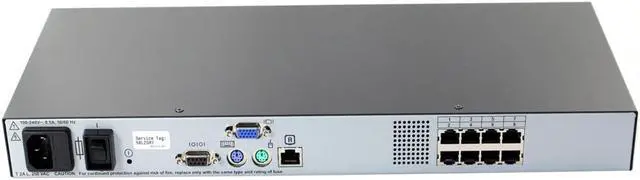 Alt view image 2 of 6 - Dell PowerEdge 180AS V3.0 Switch with 8x1000Base-T Ethernet Ports F622J