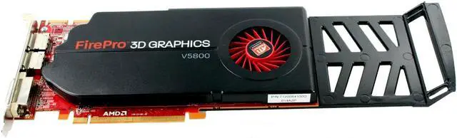 Alt view image 3 of 3 - Dell AMD FirePro V5800 100-505605 1GB 128-bit GDDR5 PCI Express 2.0 x16 CrossFire Supported Workstation Video Card -