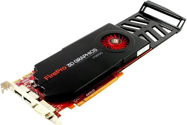 Alt view image 2 of 3 - Dell AMD FirePro V5800 100-505605 1GB 128-bit GDDR5 PCI Express 2.0 x16 CrossFire Supported Workstation Video Card -