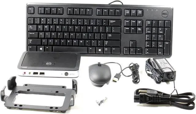 Main image of Genuine DELL Wyse 3010 Tx0 T00X 0GB FLASH / 1GB RAM Citrix Thin Client- 72668- Complete Kit